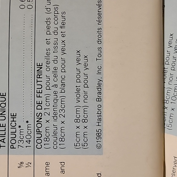 My Little Pony Butterick Sewing Patterns, Vintage 1985 Hasbro Starshine Stuffed - Picture 12 of 12